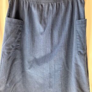 Vintage Orbit Sport Blue Knee Length Skirt with Side Pockets - size 18